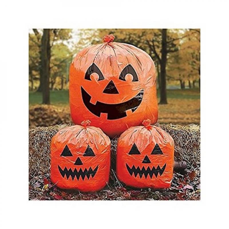 Jack-o-Lantern Lawn Bags Halloween Props