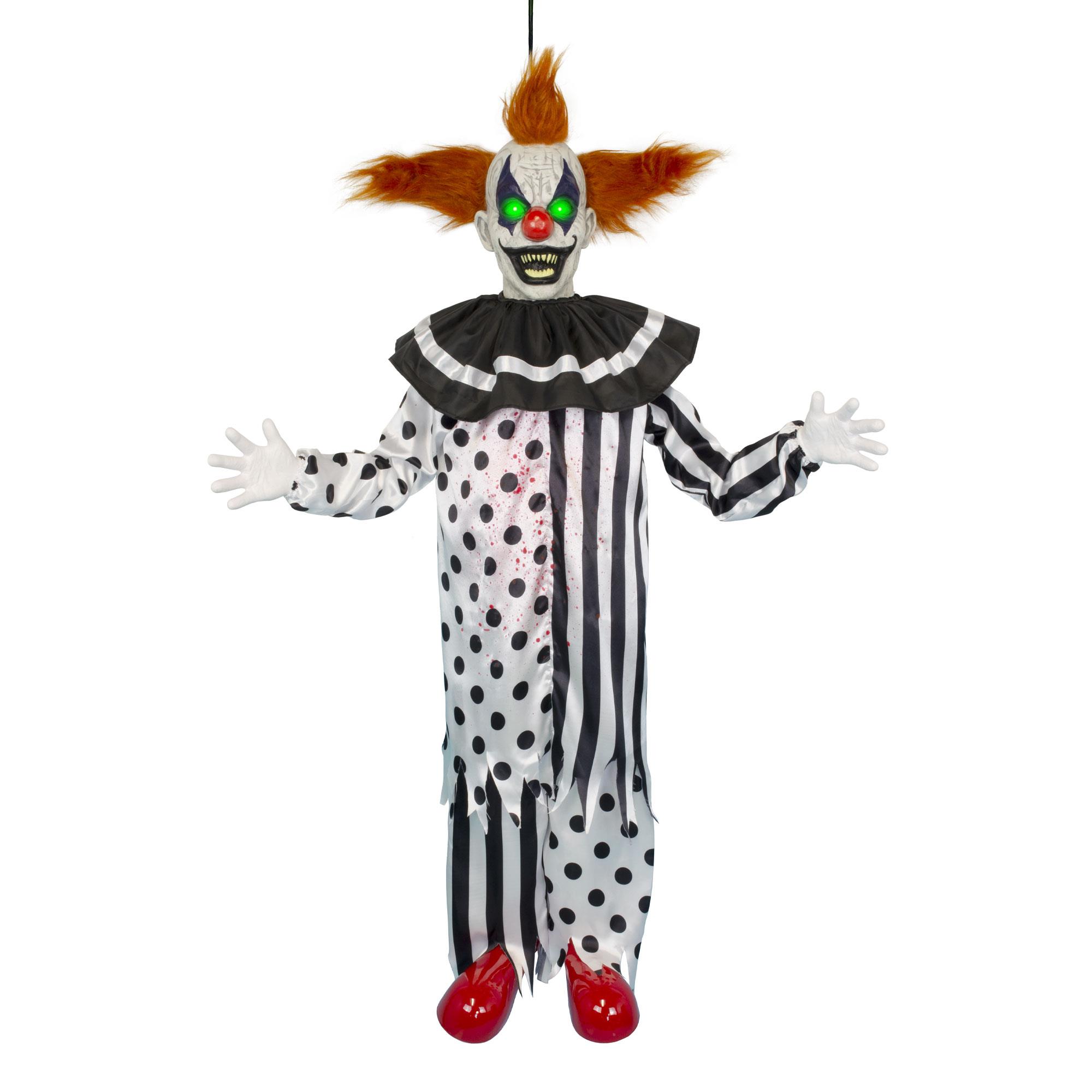 Hanging Shaking Clown Animated Halloween Prop