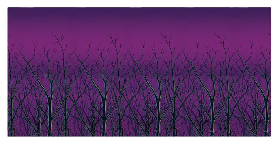 Spooky Forest Treetops Backdrop Halloween Decoration