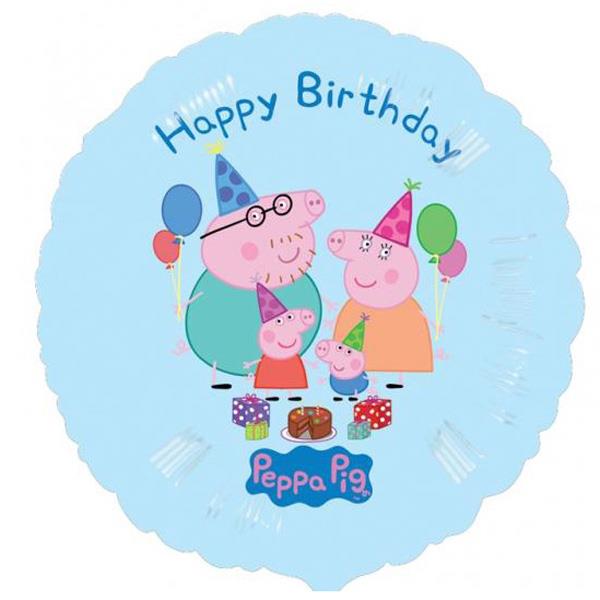 Peppa Pig Happy Birthday 45cm Foil Balloon