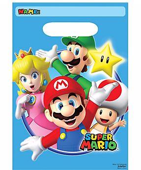 Super Mario Bros. Plastic Loot Bags Pack of 8