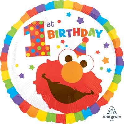 Sesame Street 1st Birthday Elmo 45cm Foil Balloon
