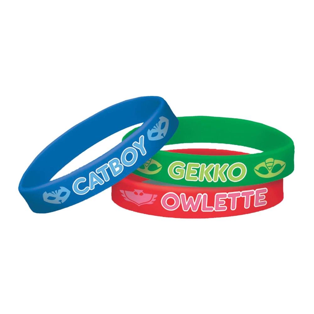 PJ Masks Rubber Bracelet Favours Pack of 6
