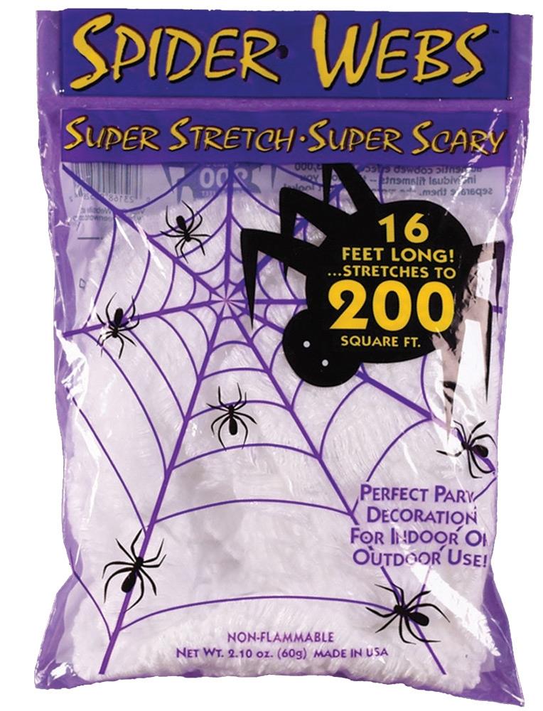 Super Stretch White Spider Web 60g Halloween Decoration