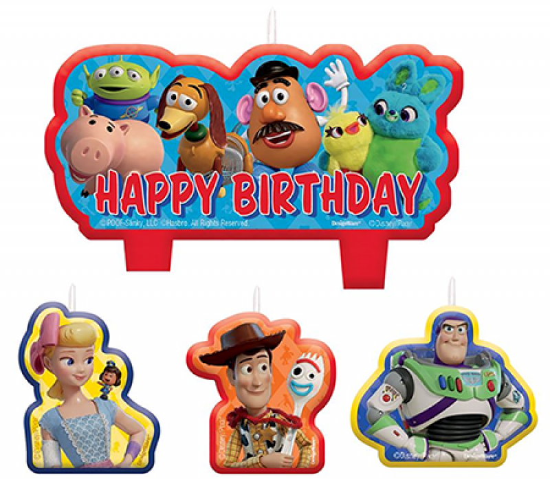 Toy Story 4 Happy Birthday Candle Set Pack of 4