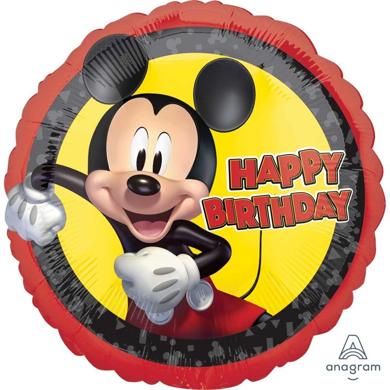 Mickey Mouse Forever Happy Birthday Standard 45cm Foil Balloon
