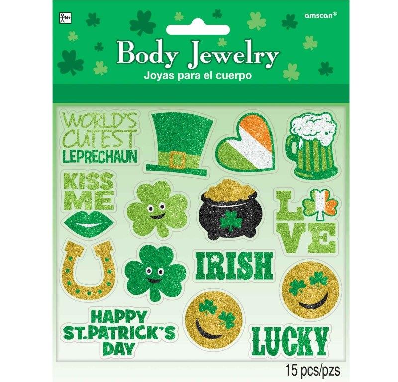 St. Patrick's Day Body Jewellery Pack of 15
