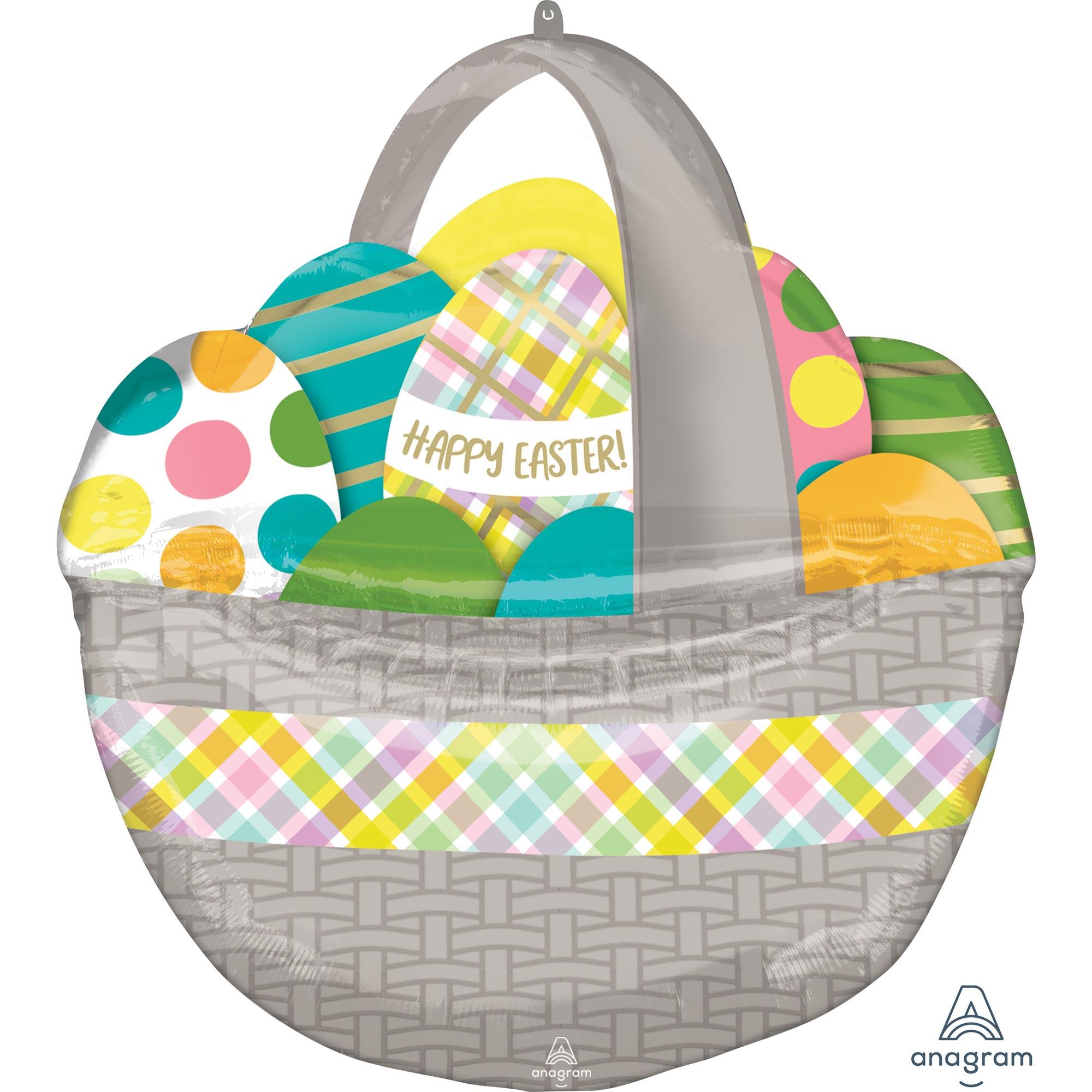 SuperShape XL Easter Egg Basket Foil Balloon