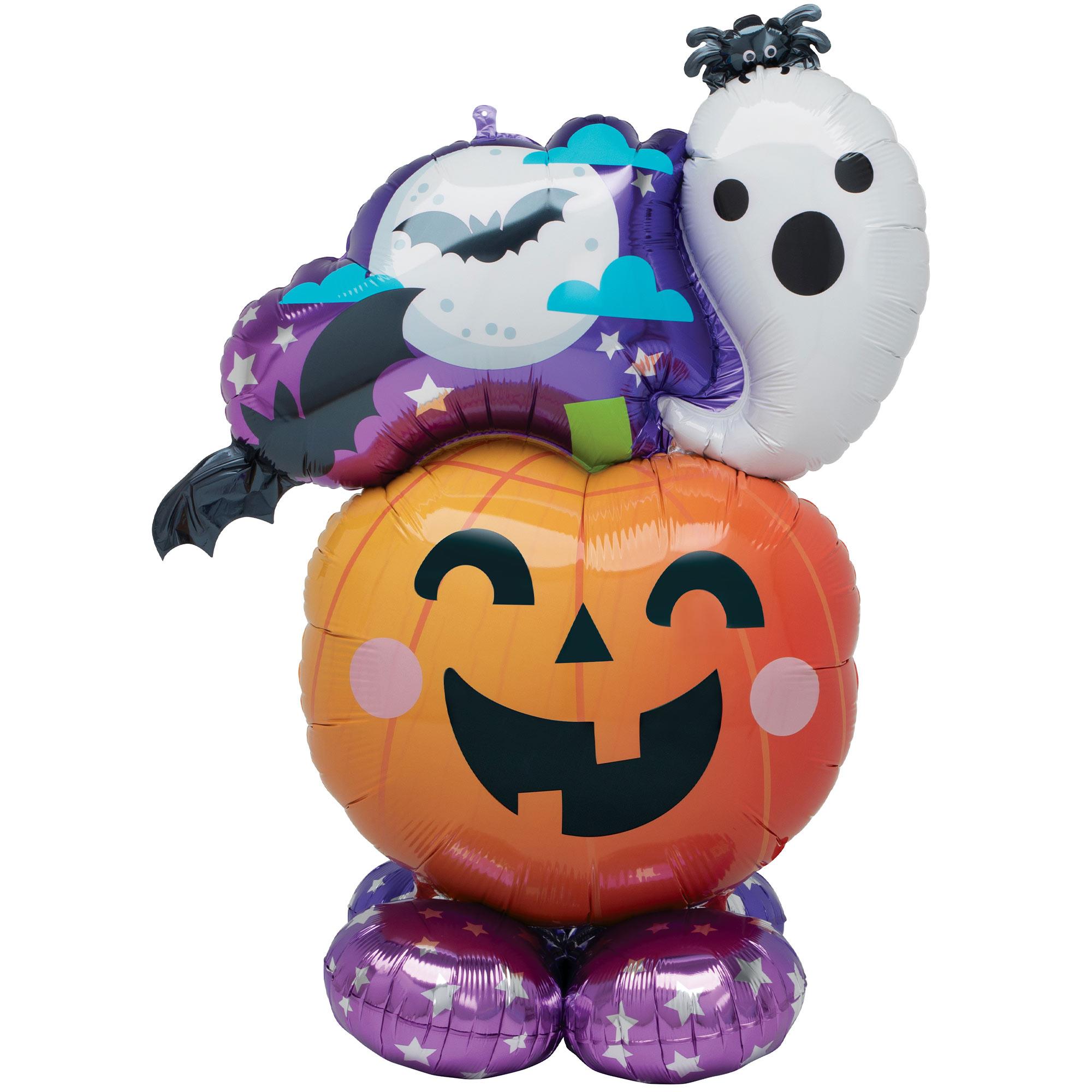AirLoonz Fun Spooky Ghost Pumpkin Foil Balloon