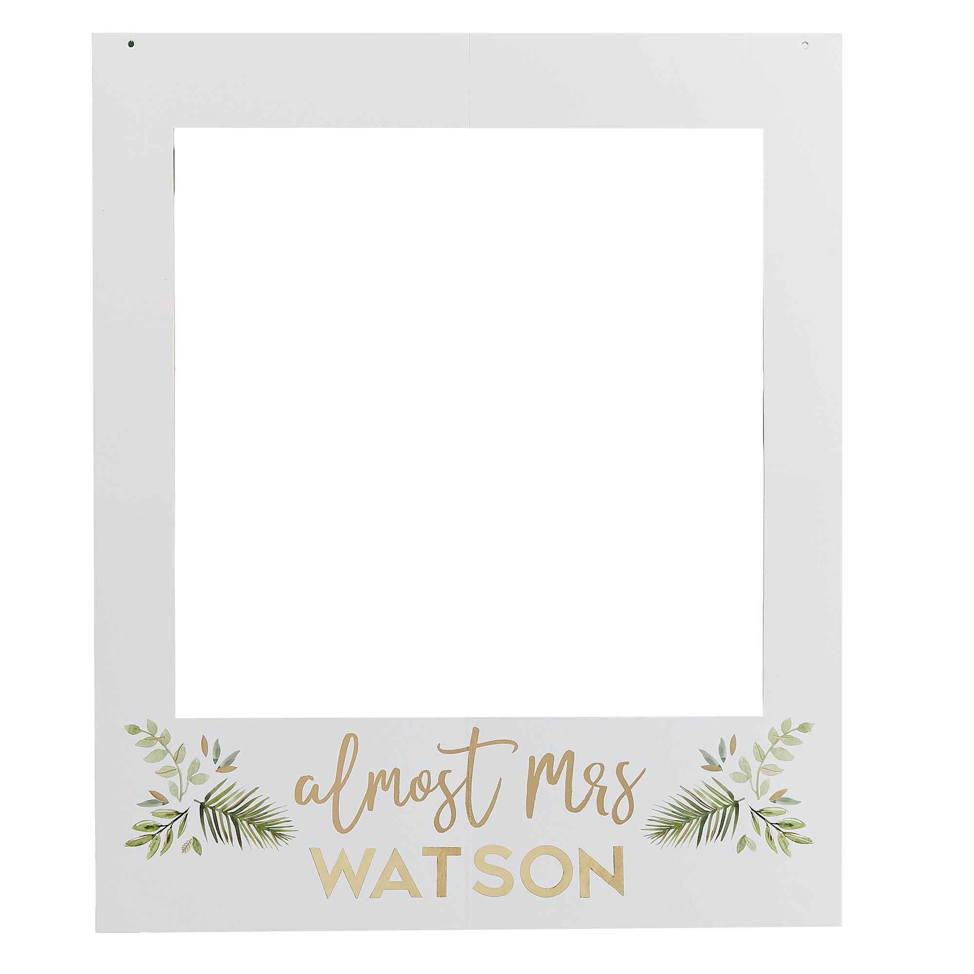 Botanical Hen Party Customisable Photo Booth Polaroid Frame Prop