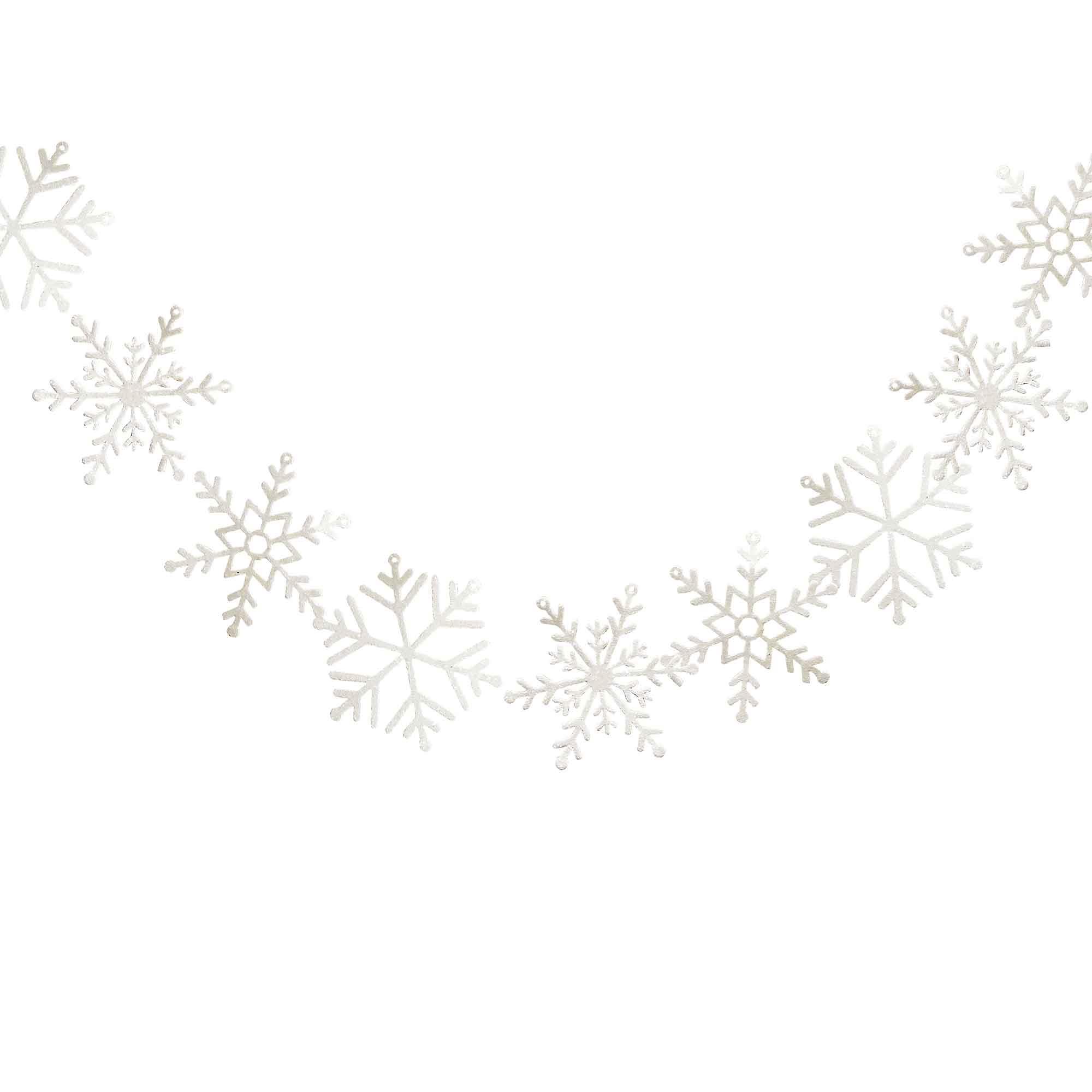 Christmas Let it Snow Snowflake Garland