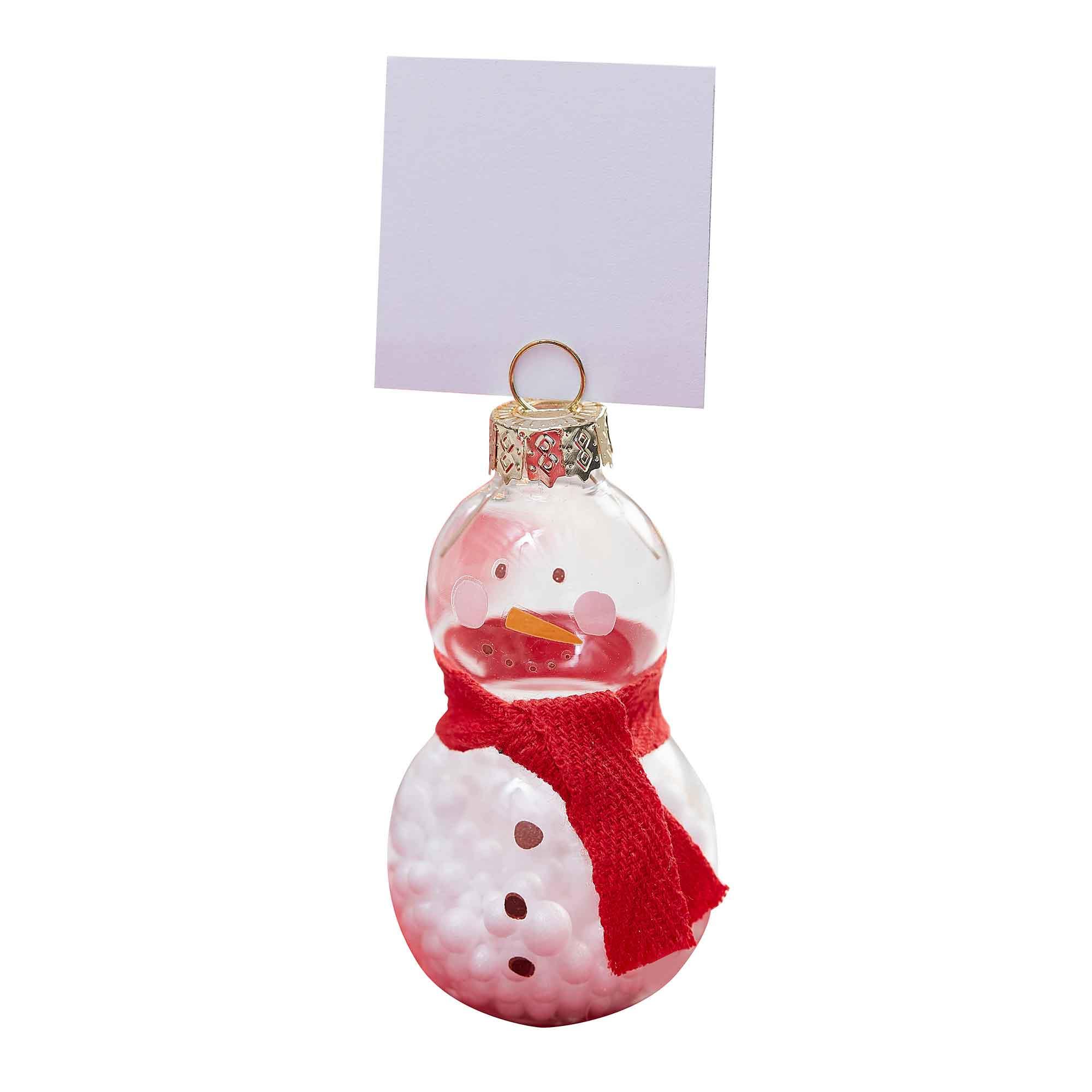 Christmas Merry Everything Snowman Place Card Holders Pack of 5