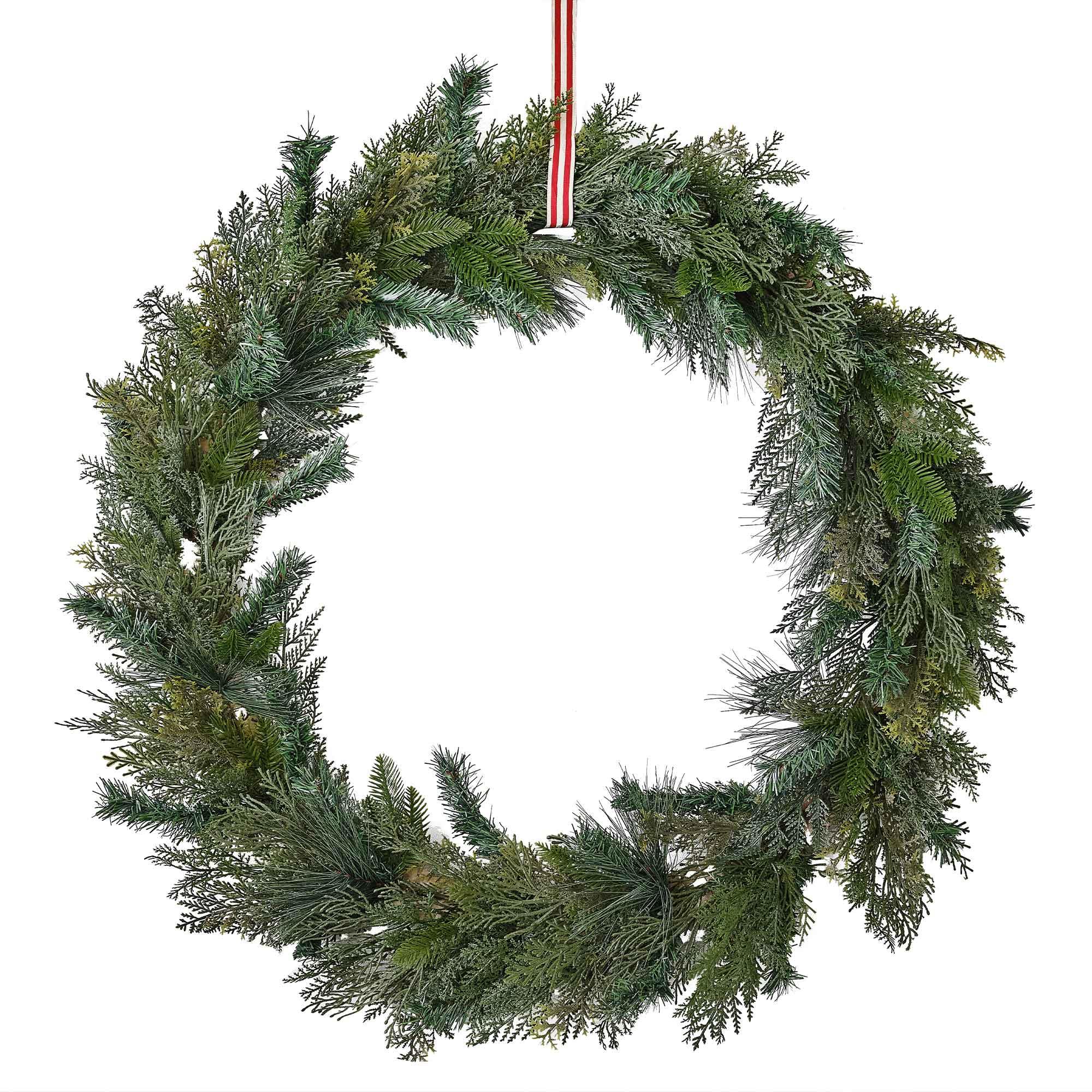 Christmas Rustic Red Large Door Wreath