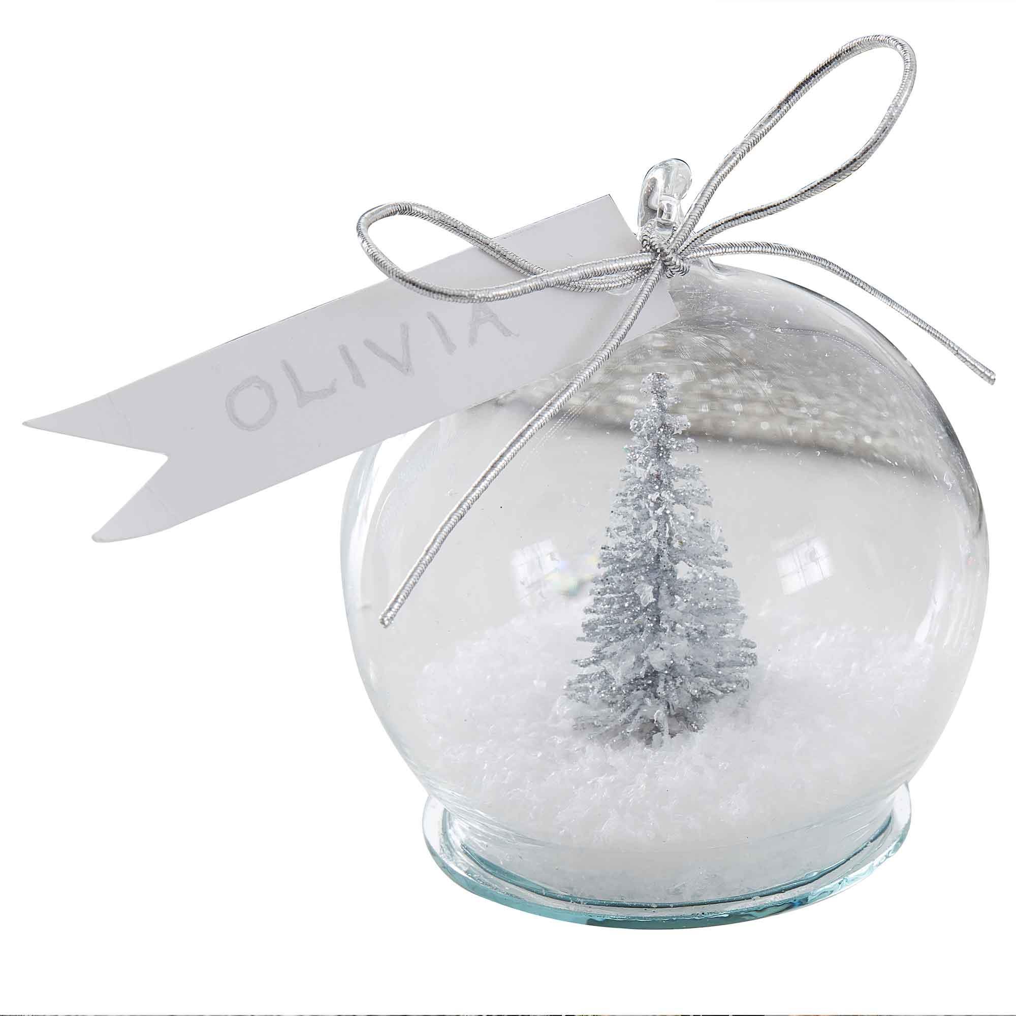 Christmas Silver Glitter Place Card Holders Pack of 4