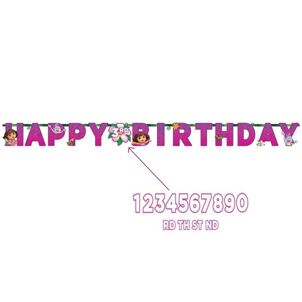 Dora the Explorer Jumbo Add an Age Banner Kit