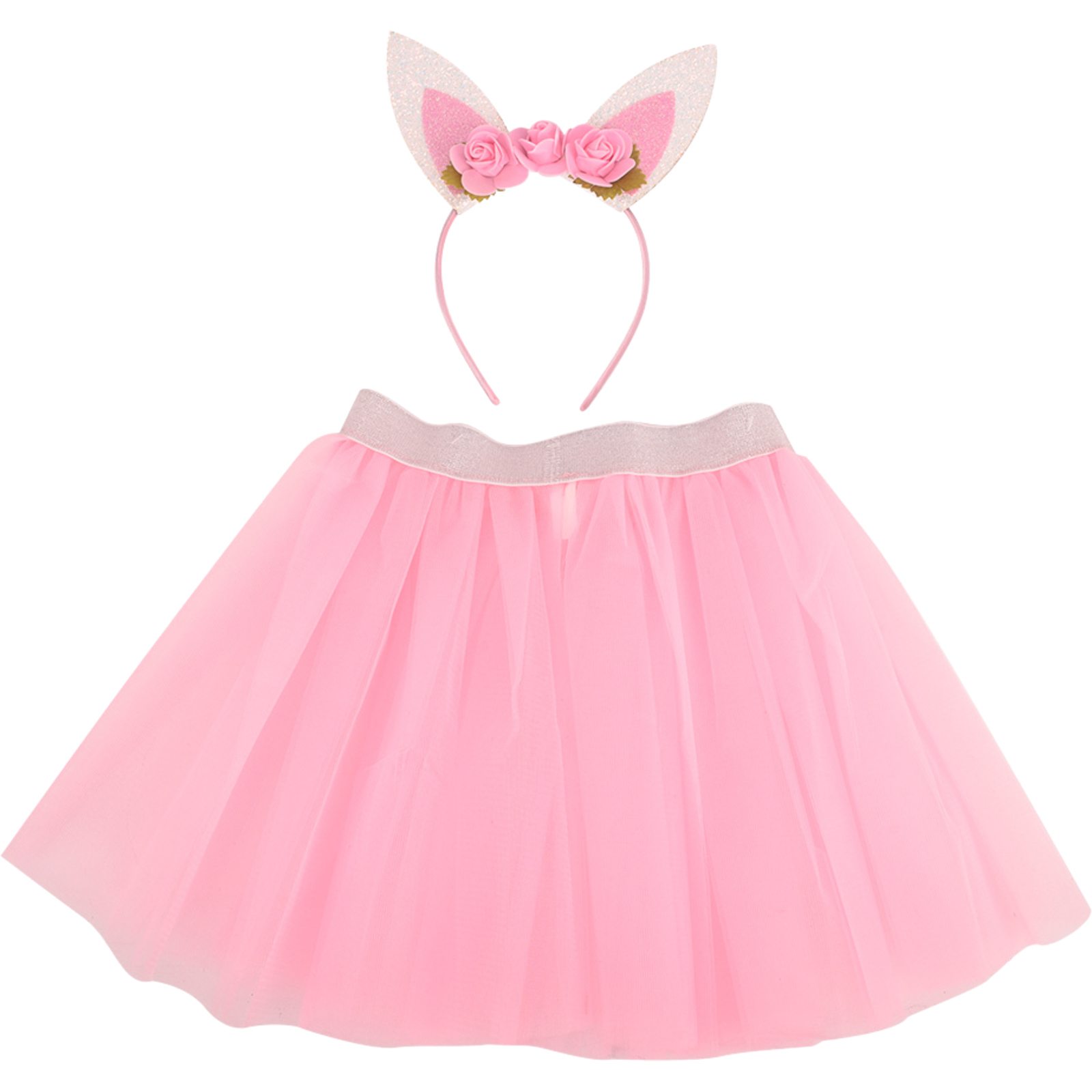 Kids Pink Easter Tutu And Bunny Ears