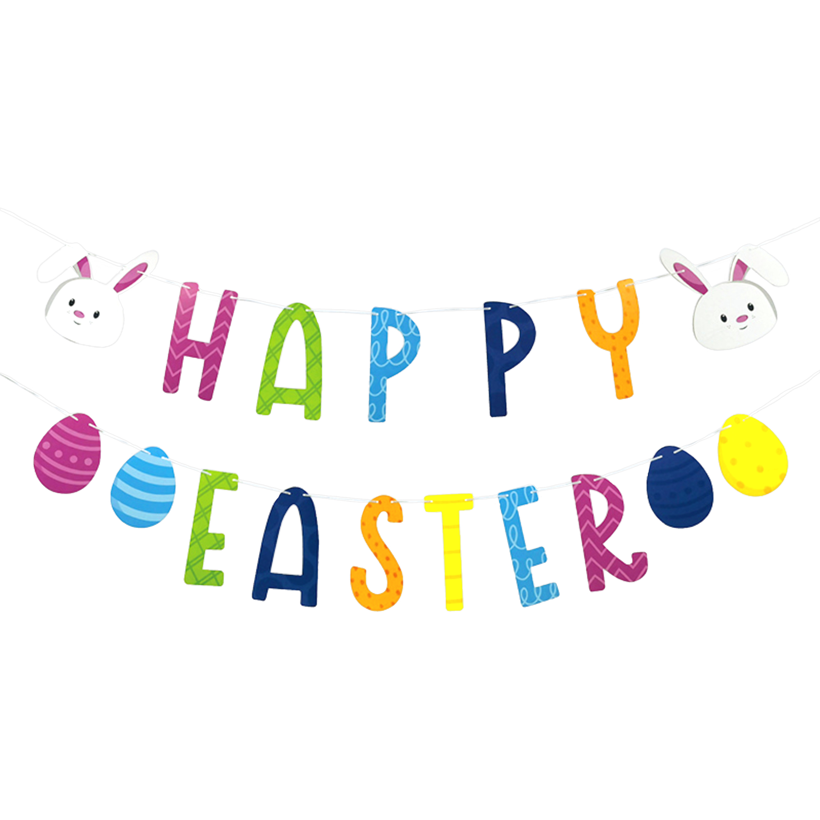 Happy Easter Letter Garland Banner 2m