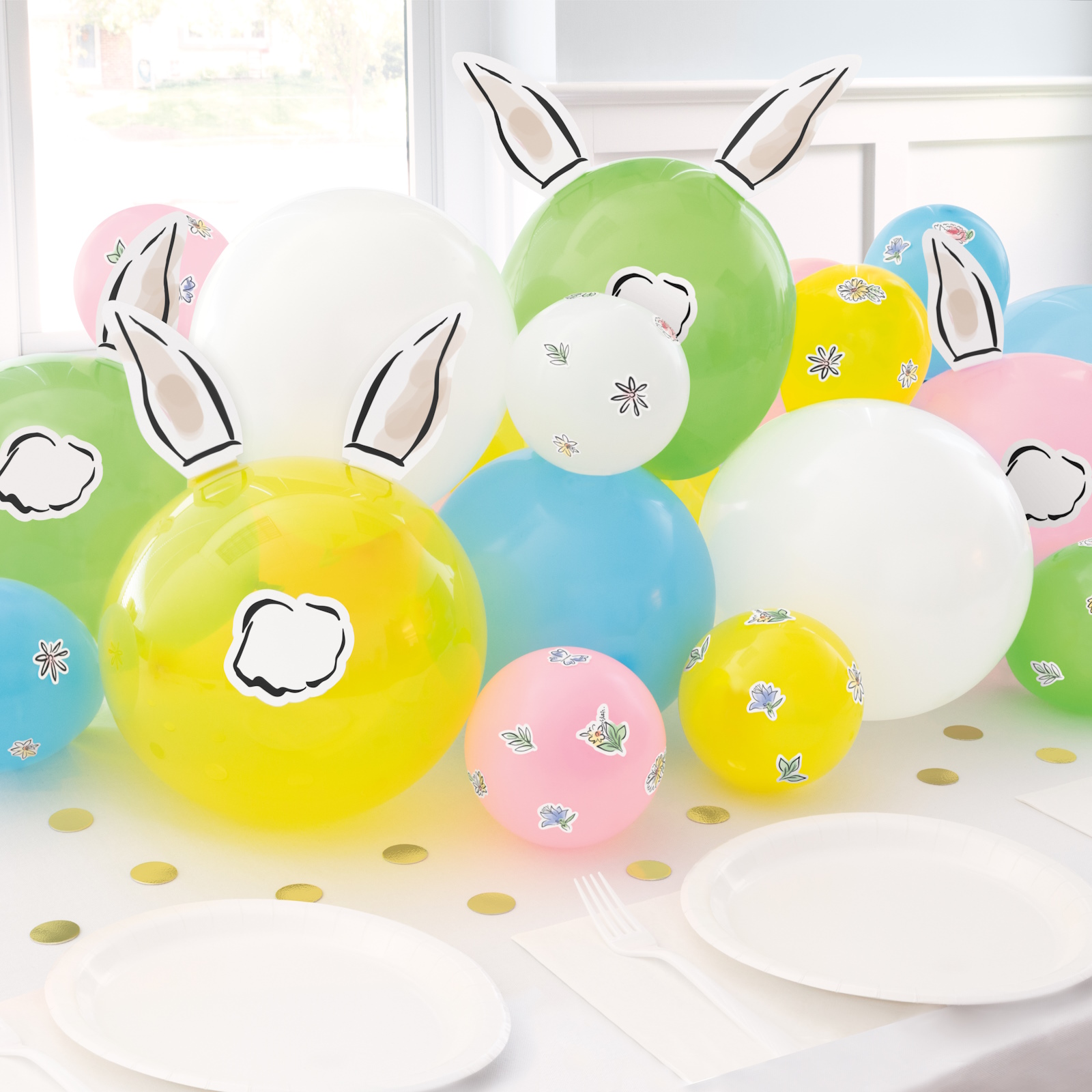 Easter Bunny Balloon Centrepiece Kit 