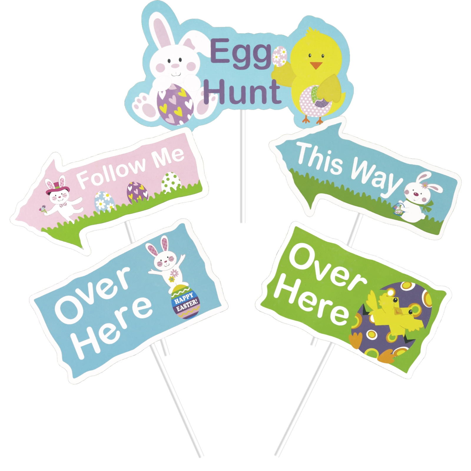 Easter Egg Hunt Garden Sign Kit (Pack of 5)