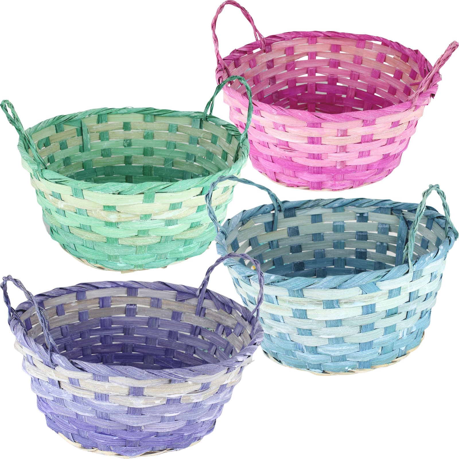 Pastel Bamboo Easter Gift Basket 