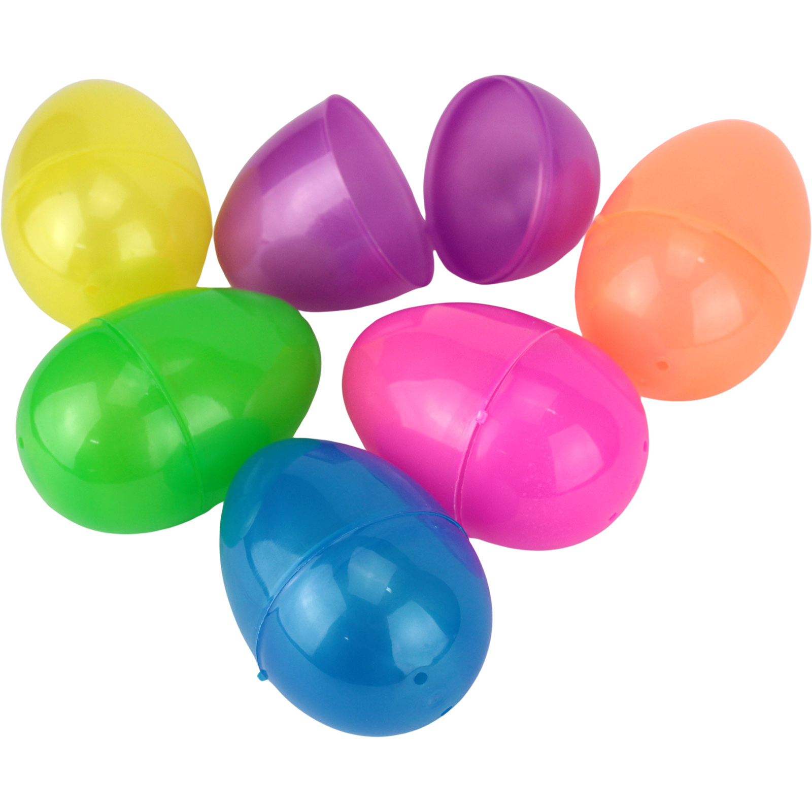 Giant Coloured Fillable Easter Eggs 7.5cm (Pack of 6)