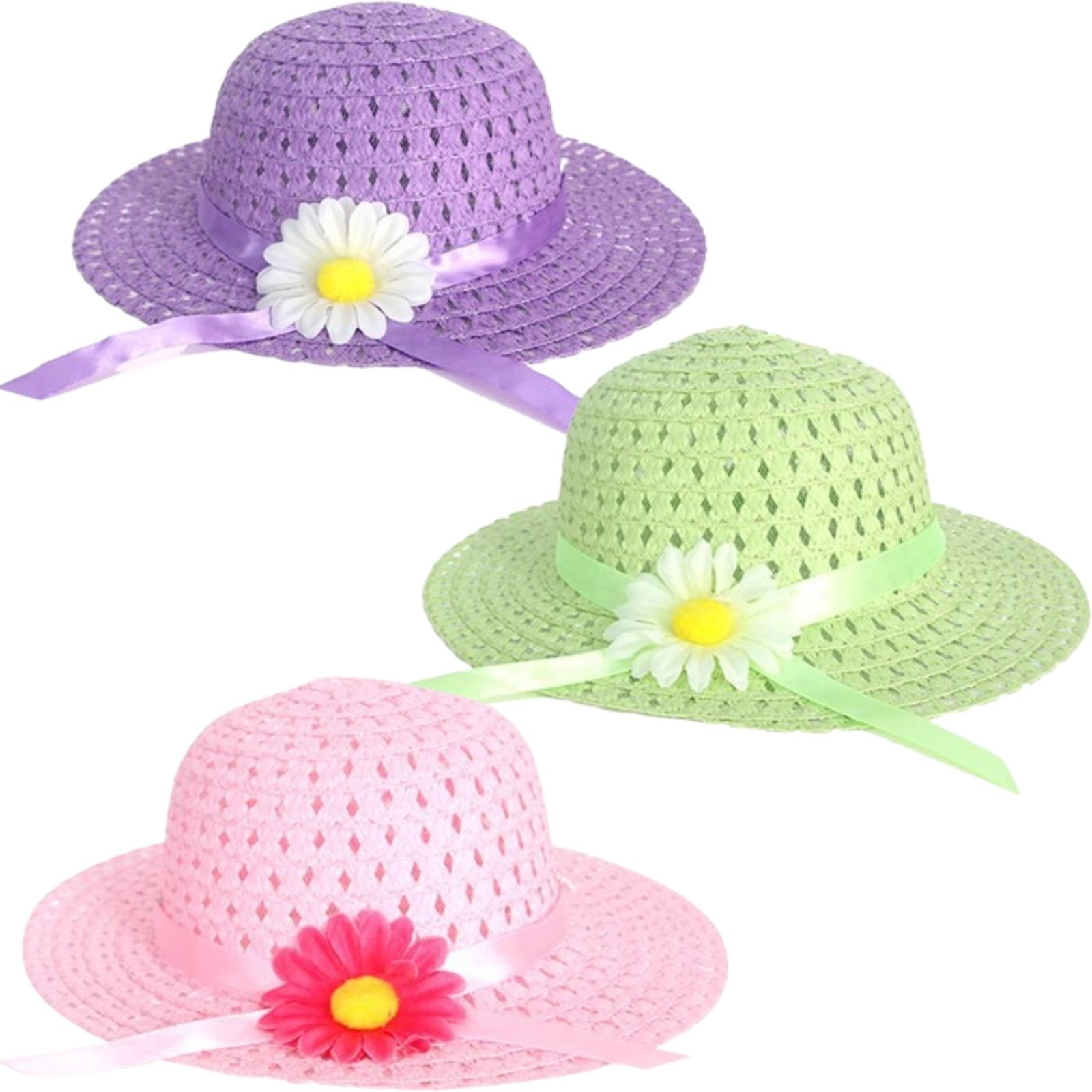 Kids Pastel Easter Hat with Flower