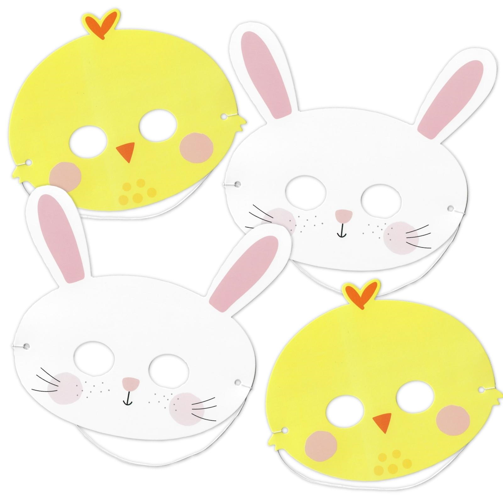 Easter Character Paper Party Masks (Pack of 4)