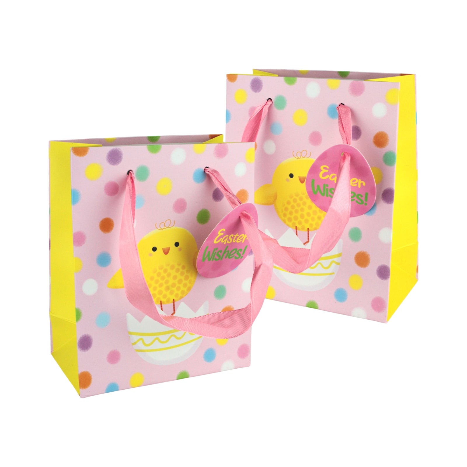 Easter Wishes Chick Gift Bags 13.7cm (Pack of 2)