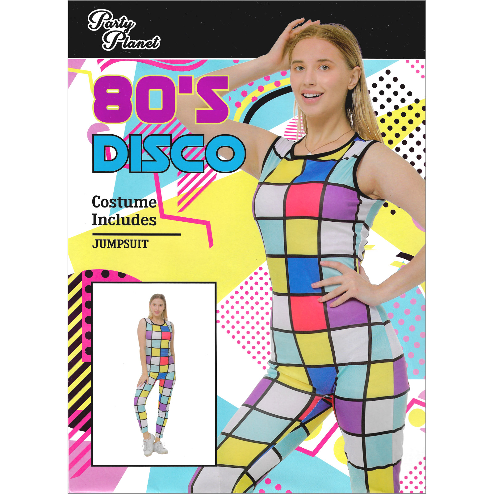 80's Disco Tiles Ladies Costume Medium
