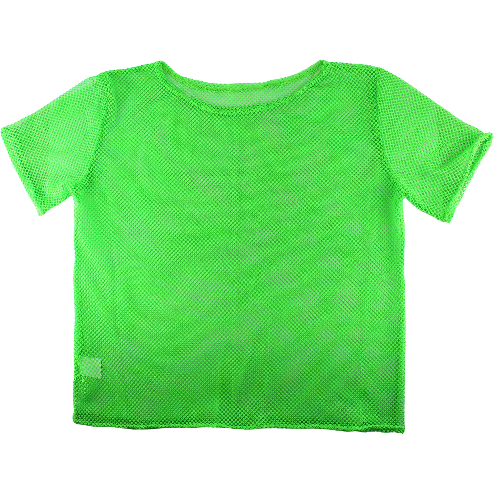 Neon Green Short Sleeve Fishnet Top