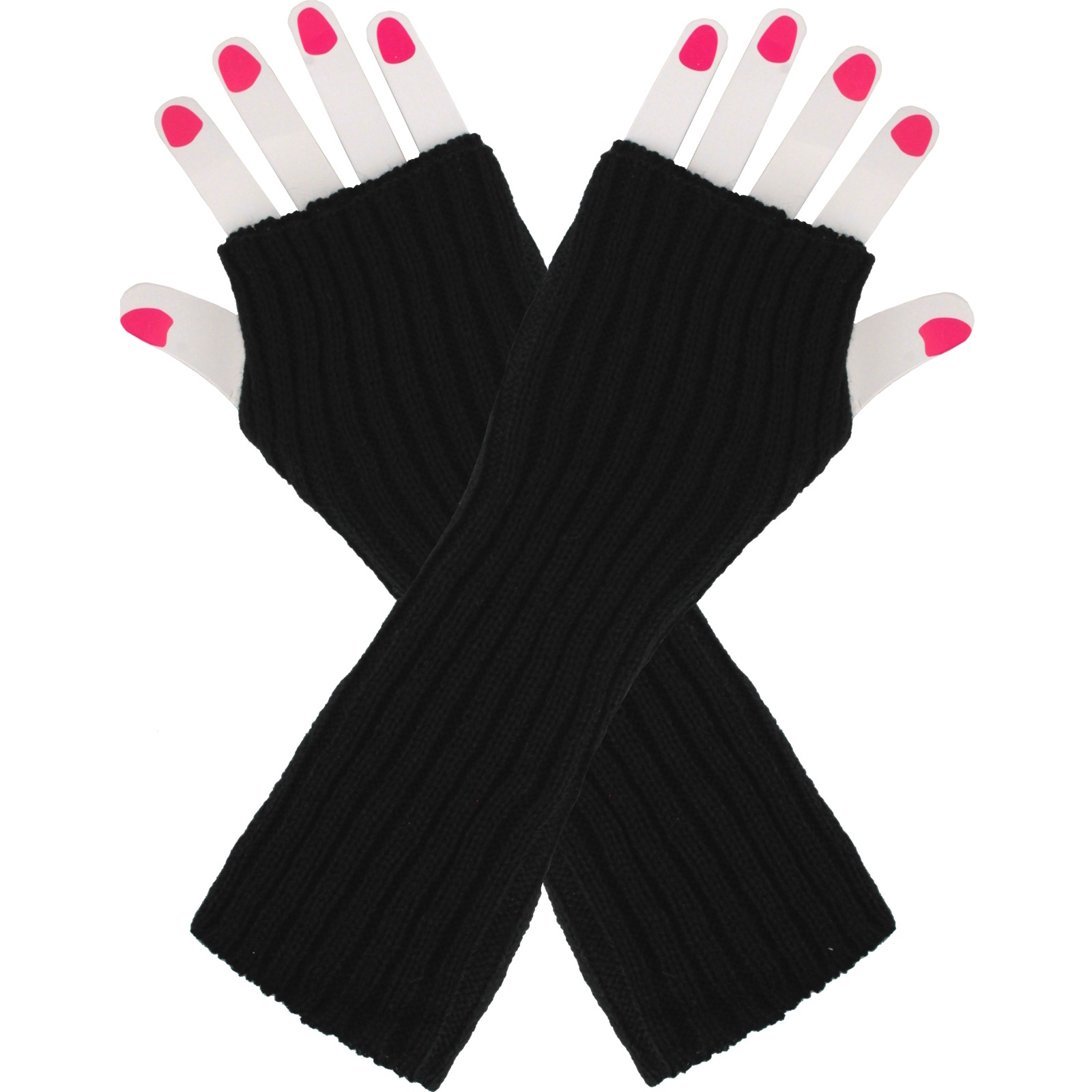 Black Knitted Arm Warmers