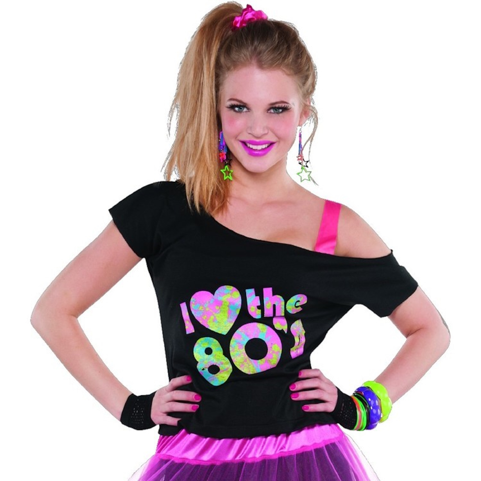 I Love the 80's Glow in the Dark T-Shirt One Size