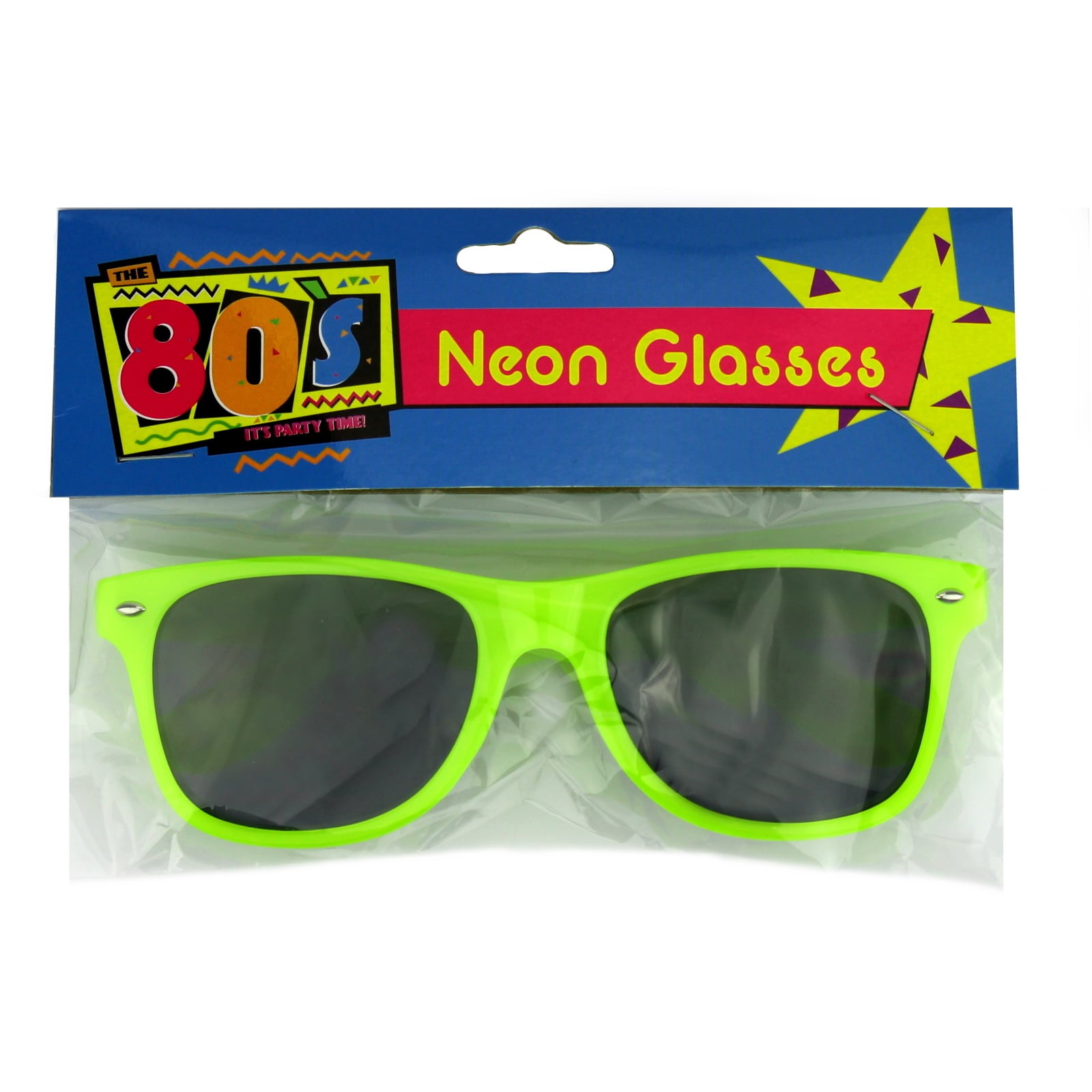 80's Neon Yellow Glasses