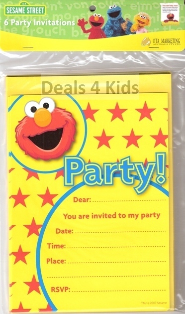 Elmo Party Invitations (Pack of 6)