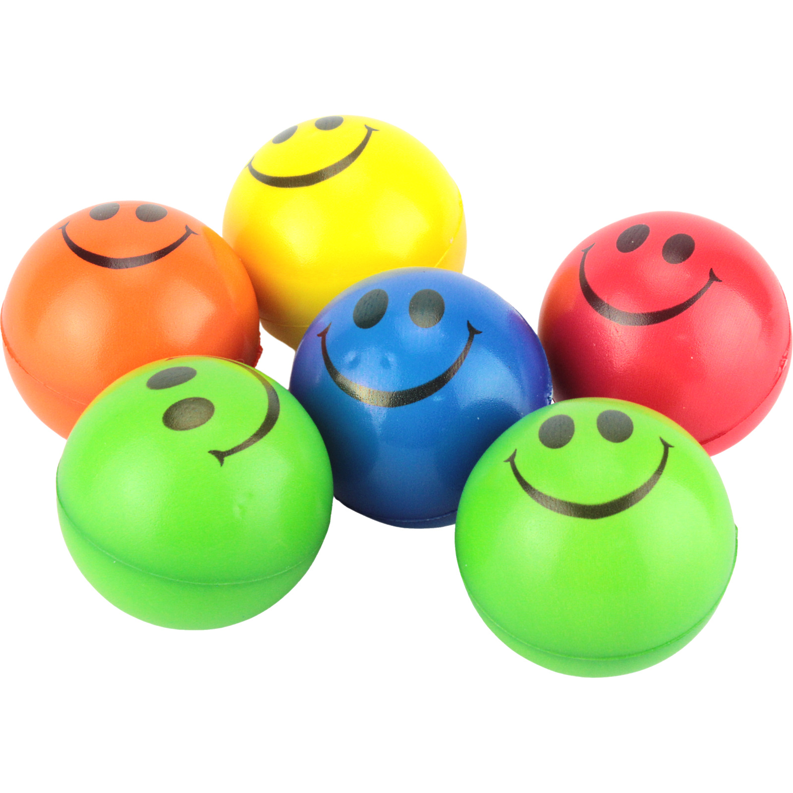 6Pcs Emoji Smile Face Stress Balls
