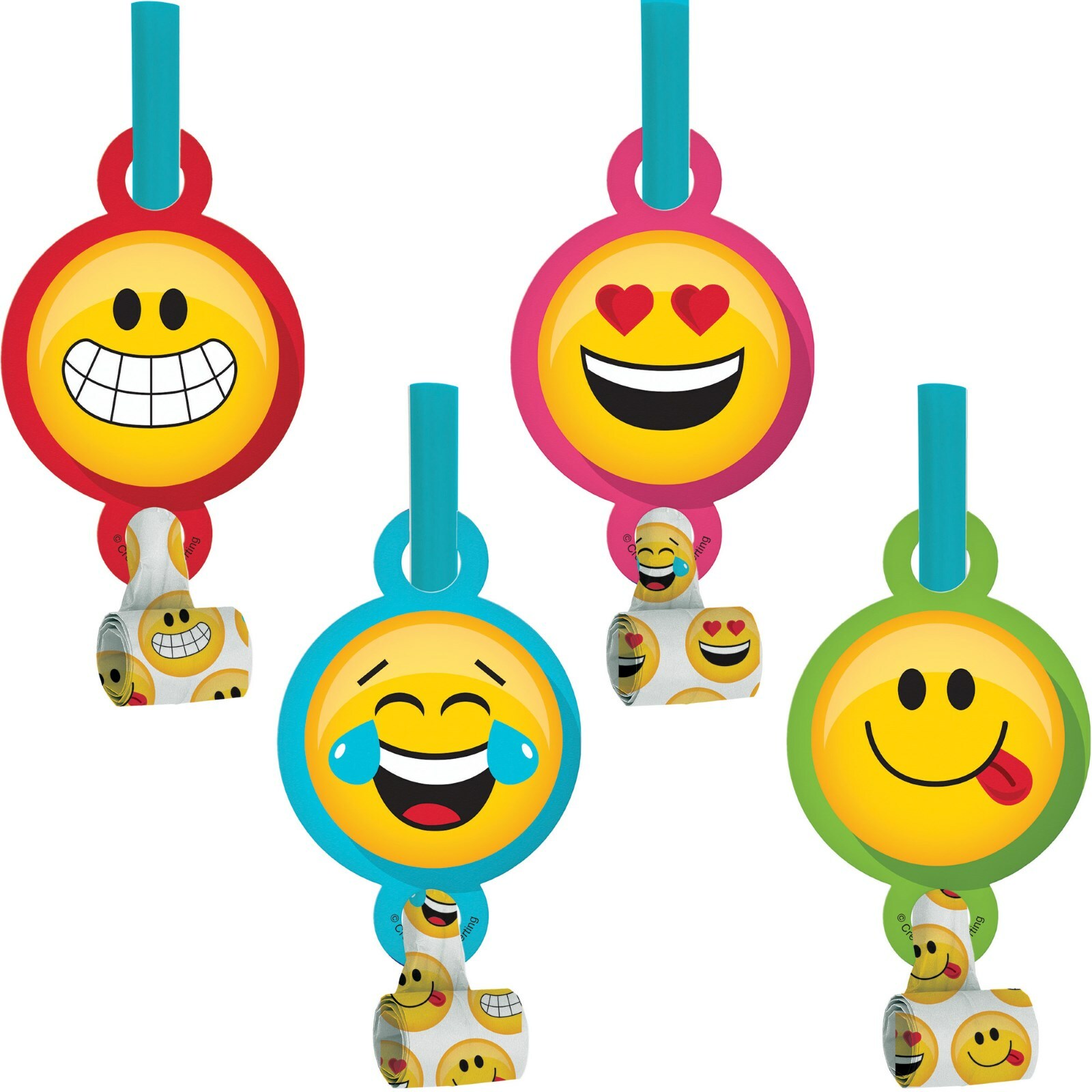 Emoji Party Blowers (Pack of 8)