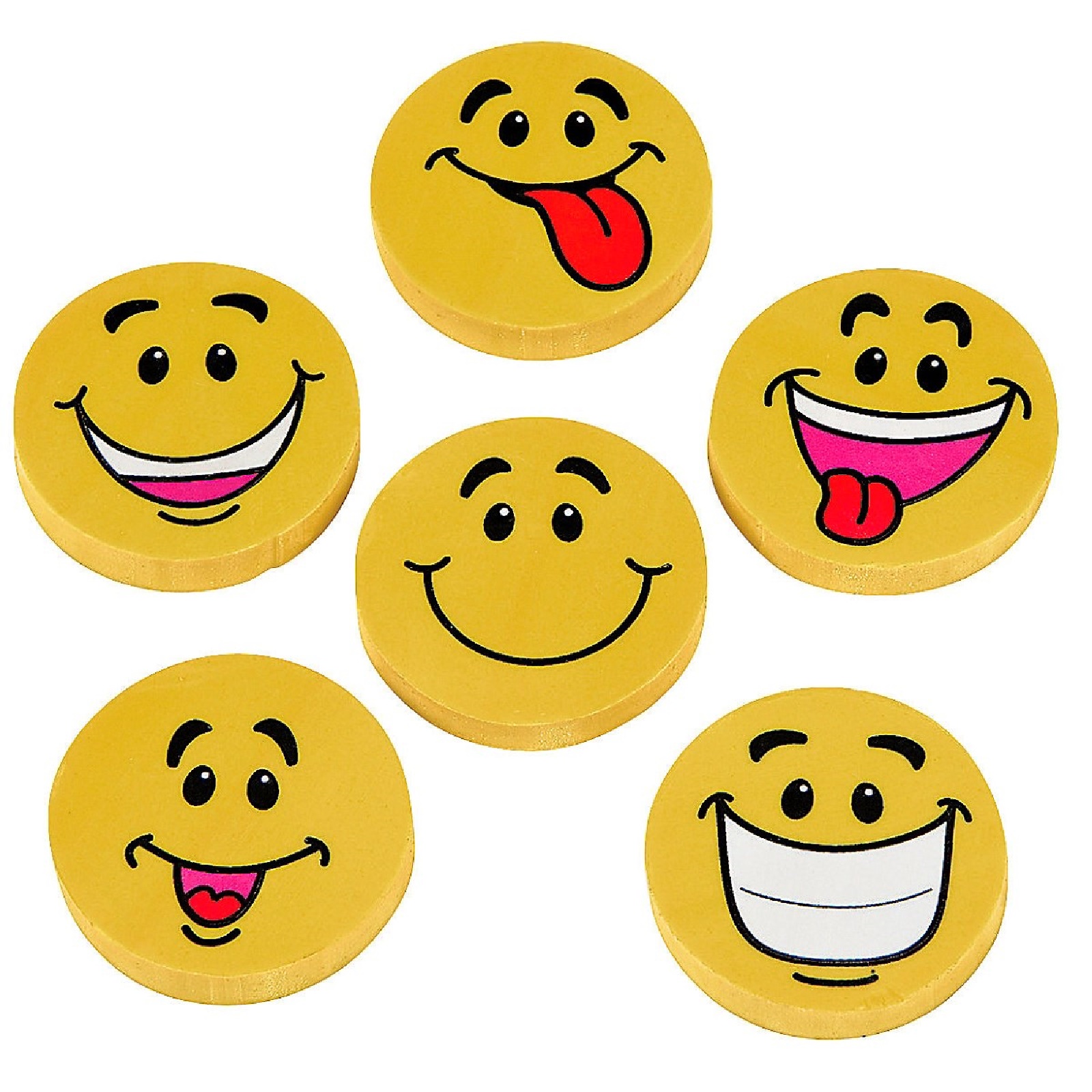 Smiley Face Erasers (Pack of 48)