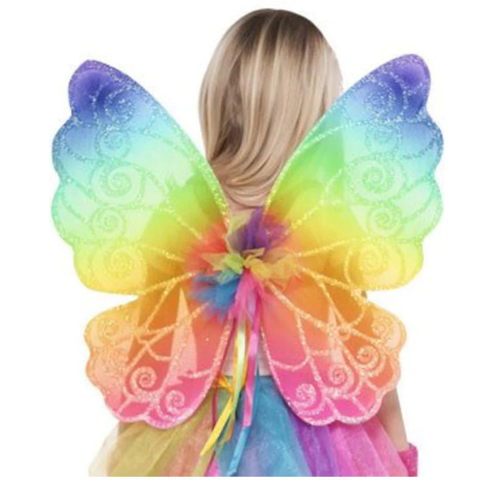 Rainbow Glitter Fairy Wings