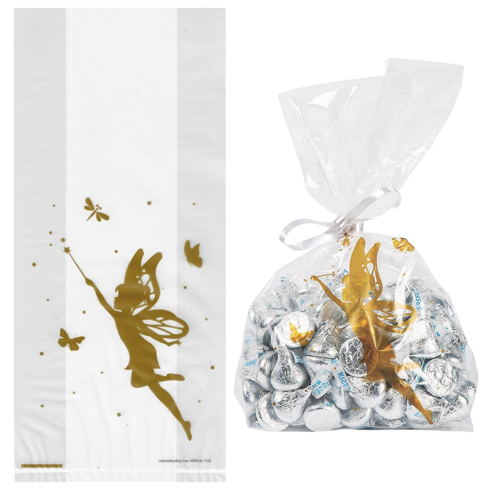 Golden Fairy Cellophane Treat Bags (Pack of 12)