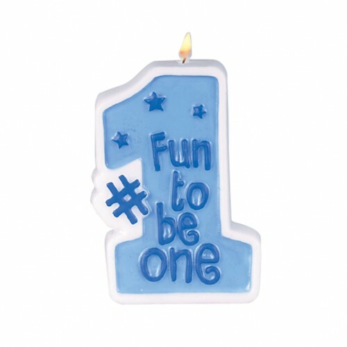 Boys 1st Birthday Candle