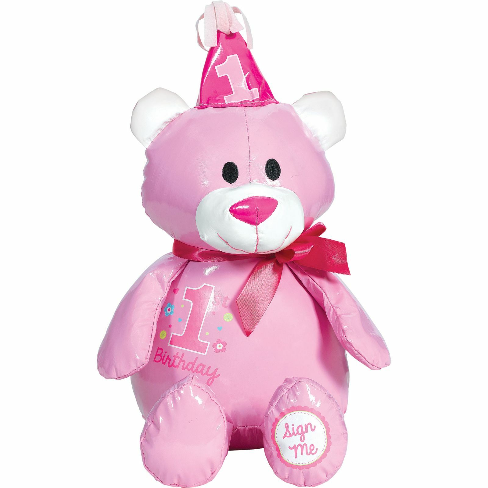 Girls 1st Birthday Autograph Bear