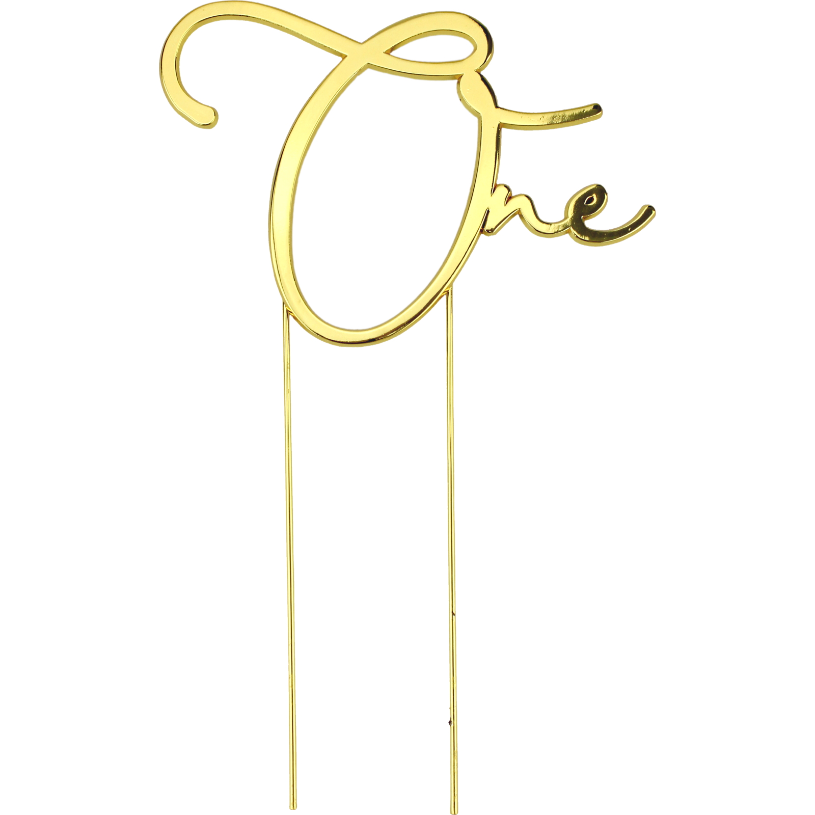 One Gold Metal Cake Topper