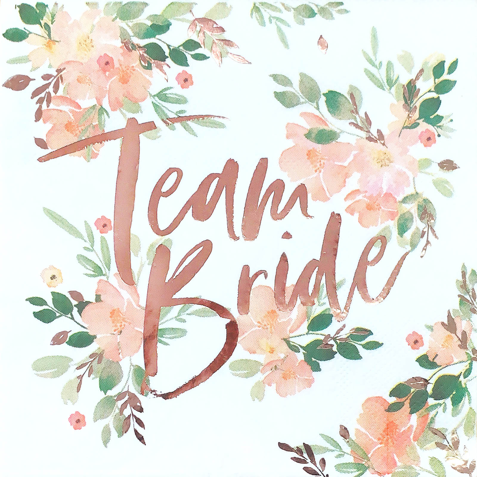 Ginger Ray Floral Hen Party Large Napkins / Serviettes (Pack of 16) 