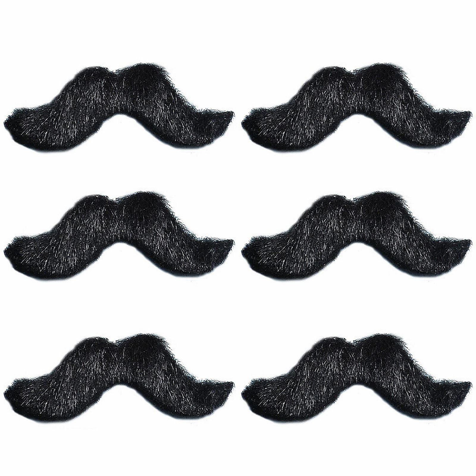 Stick On Moustaches (Pack of 6)