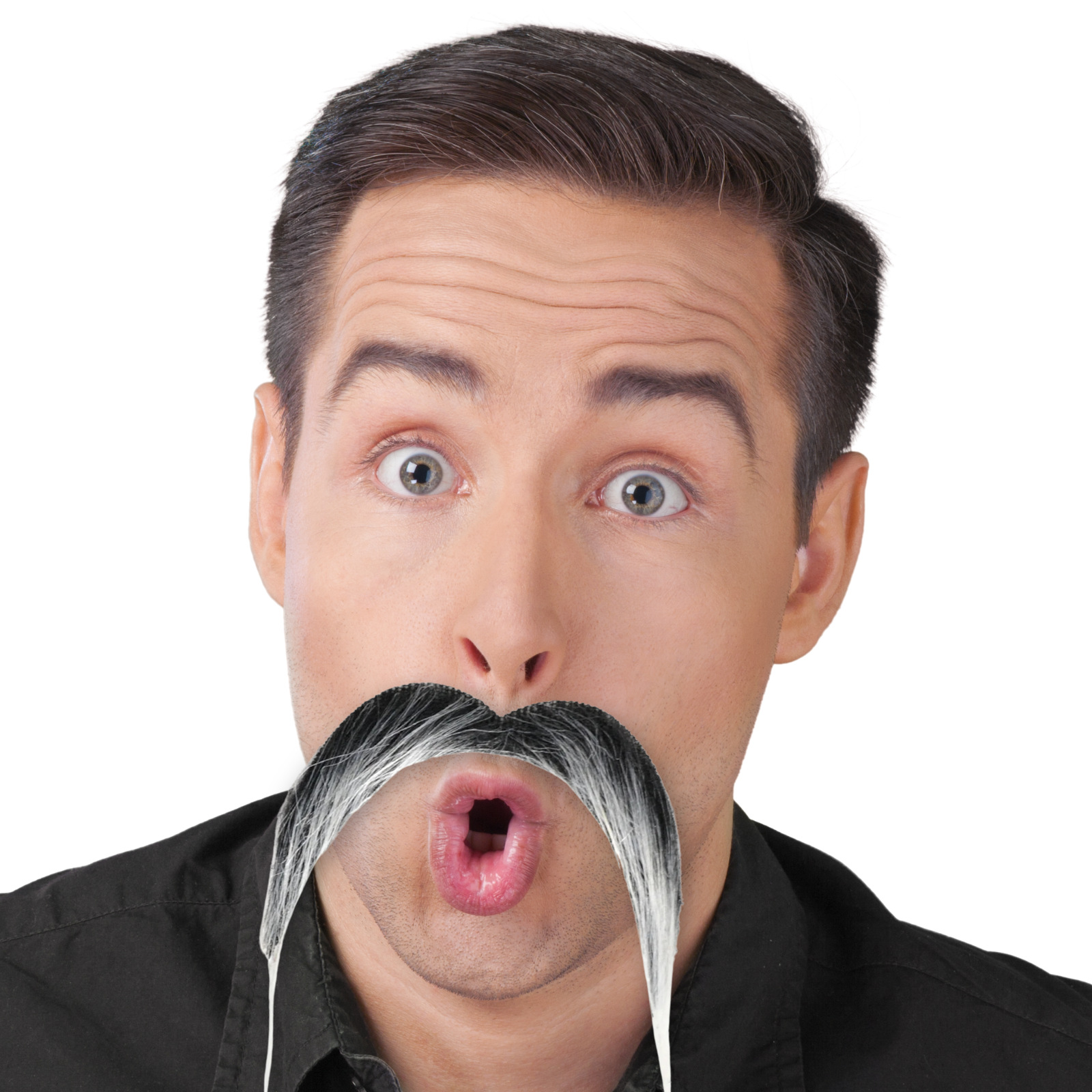 Black and Grey Party Moustache