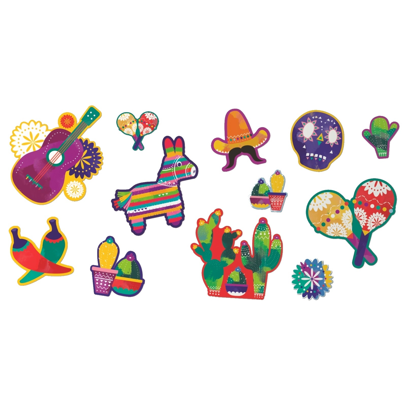 Mexican Cutout Wall Decorations (Pack of 20)