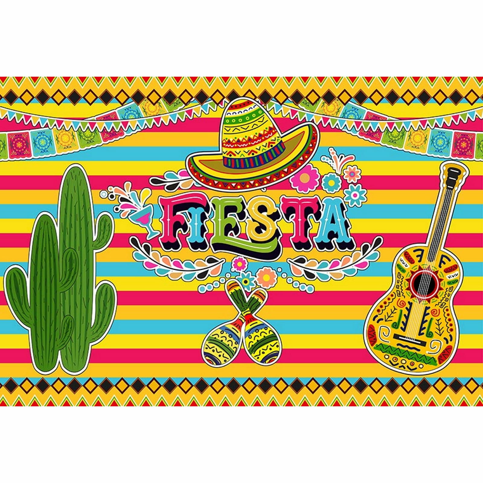 Fiesta Large Printed Fabric Backdrop