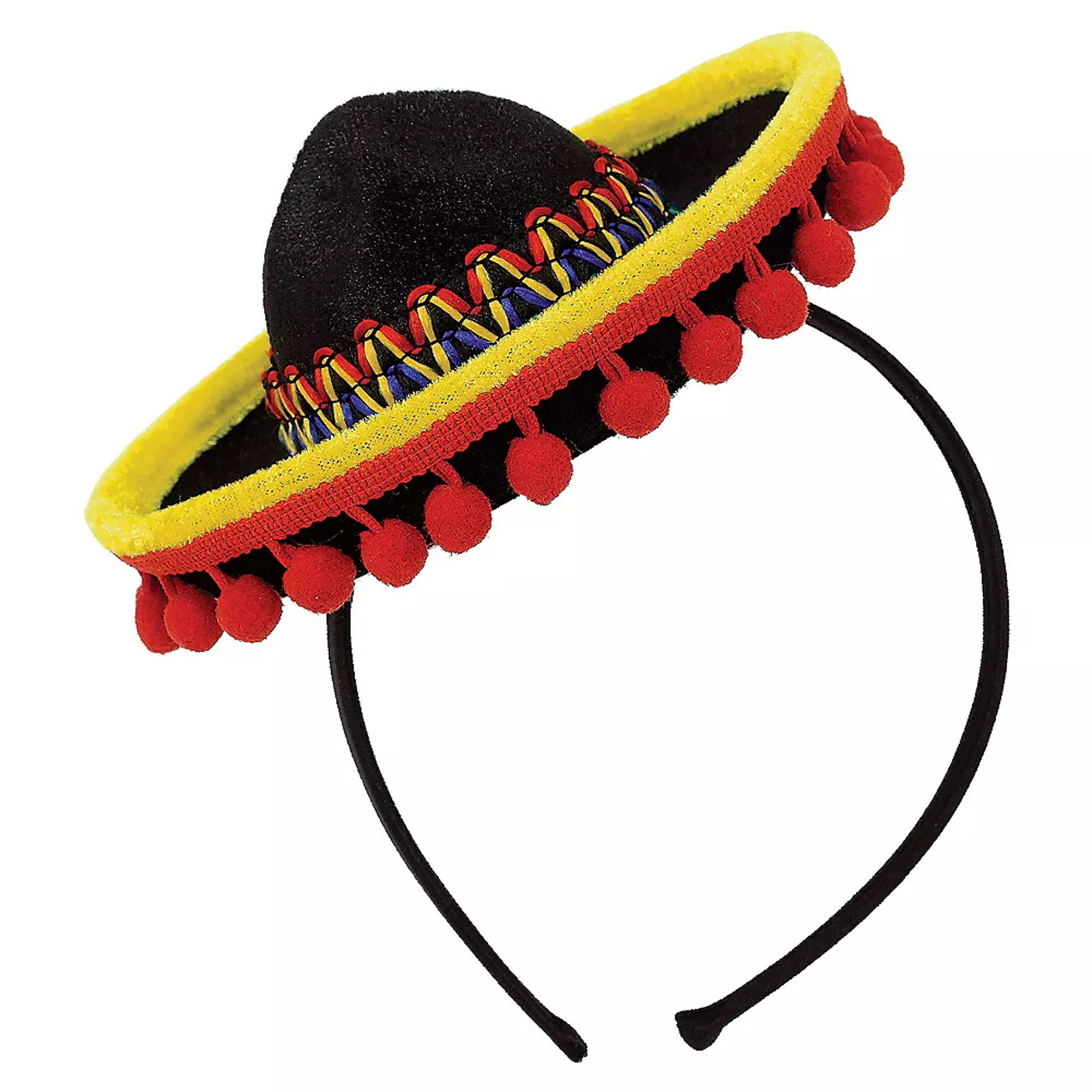 Fiesta Black Felt Sombrero Headband