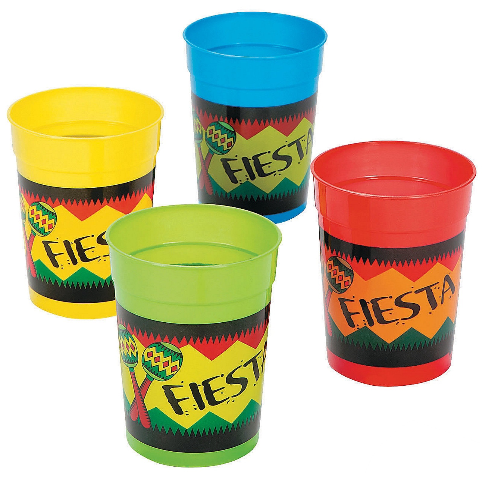 Fiesta Plastic Cups (Pack of 12)