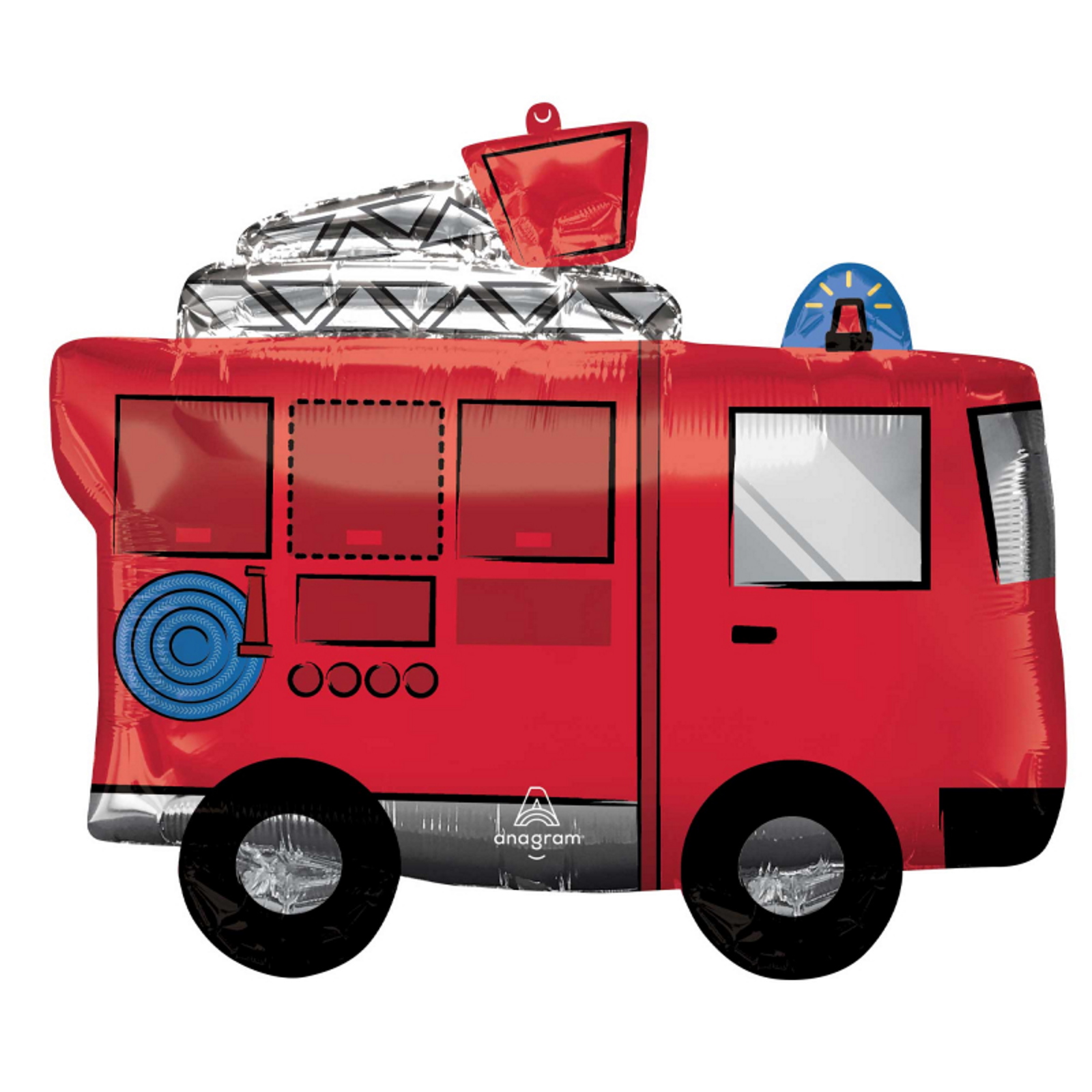 Fire Truck Supershape Foil Balloon 66cm 